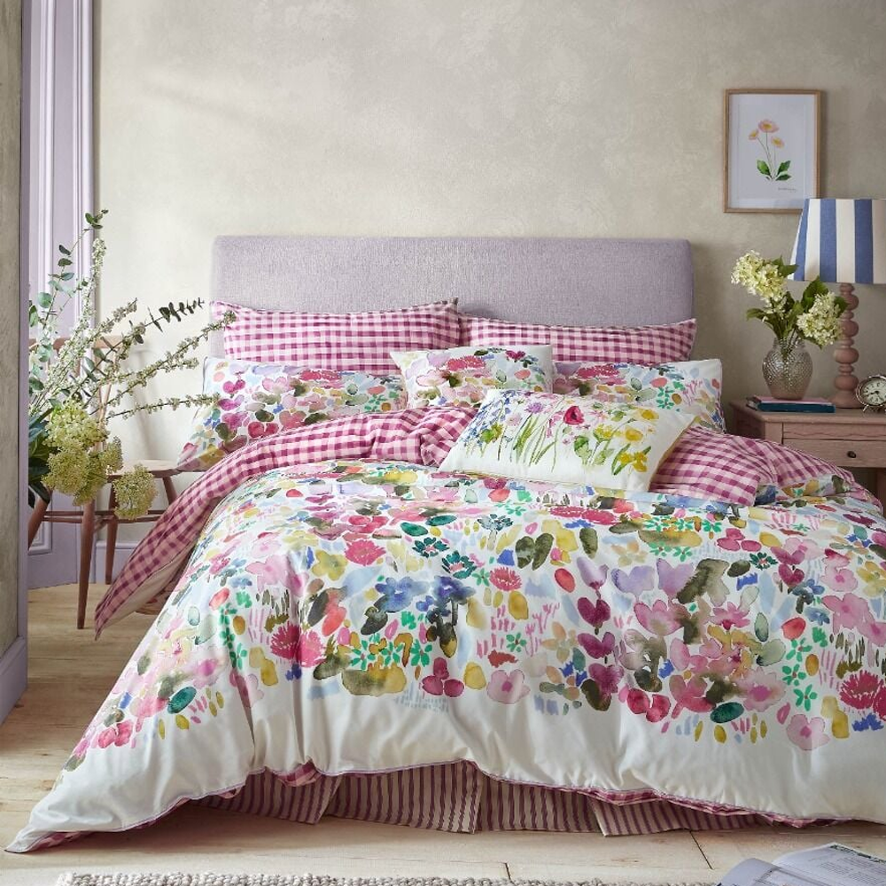 Bluebellgray Flora Cerise Duvet Cover Set